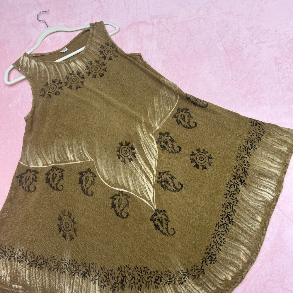 Hippie Dress Tie Dye Free Size Lagenlook Tie Dye Mori Kei Boho Earthy Beachy XL